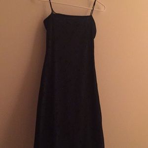 Sparkly Black Flower Prom Dress